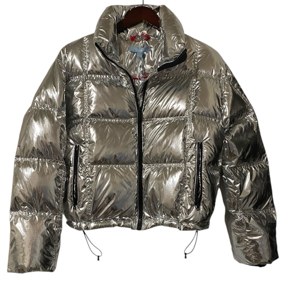 NWT Antonio Melani Stand Collar Front Zip Ski Puffer Jacket Size XS - Picture 5 of 8